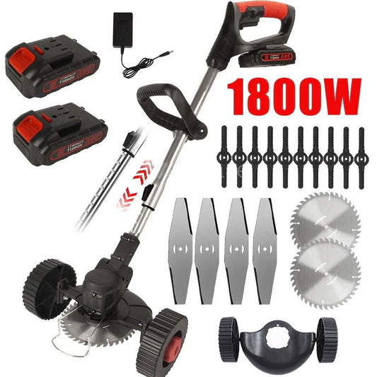3-in-1 Cordless Mower, Trimmer & Edger (+2 FREE Batteries)