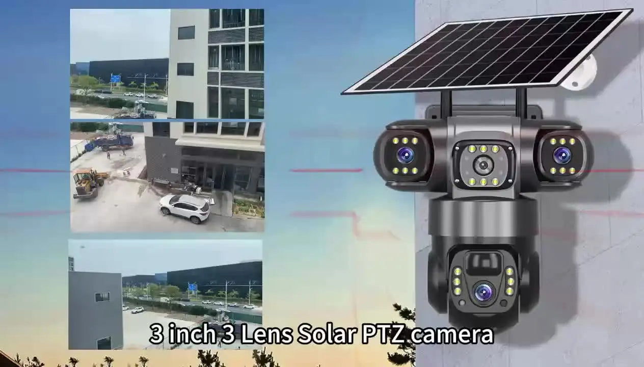 4K Dual Lens Solar Security Camera Wireless Outdoor