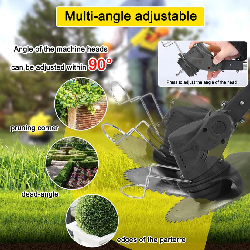 3-in-1 Cordless Mower, Trimmer & Edger (+2 FREE Batteries)
