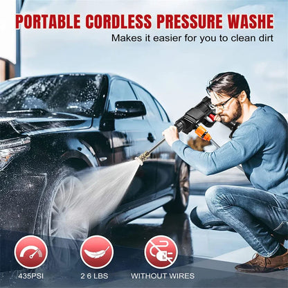 Cordless High Pressure Water Spray Gun (+2 FREE Batteries)