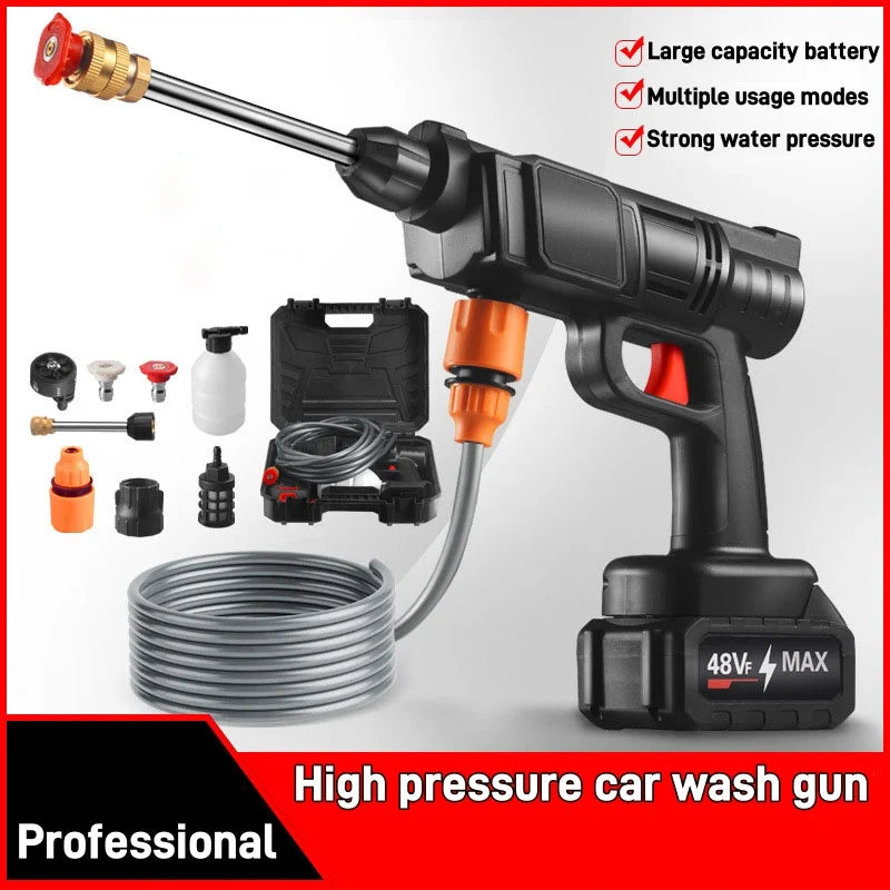 Cordless High Pressure Water Spray Gun (+2 FREE Batteries)